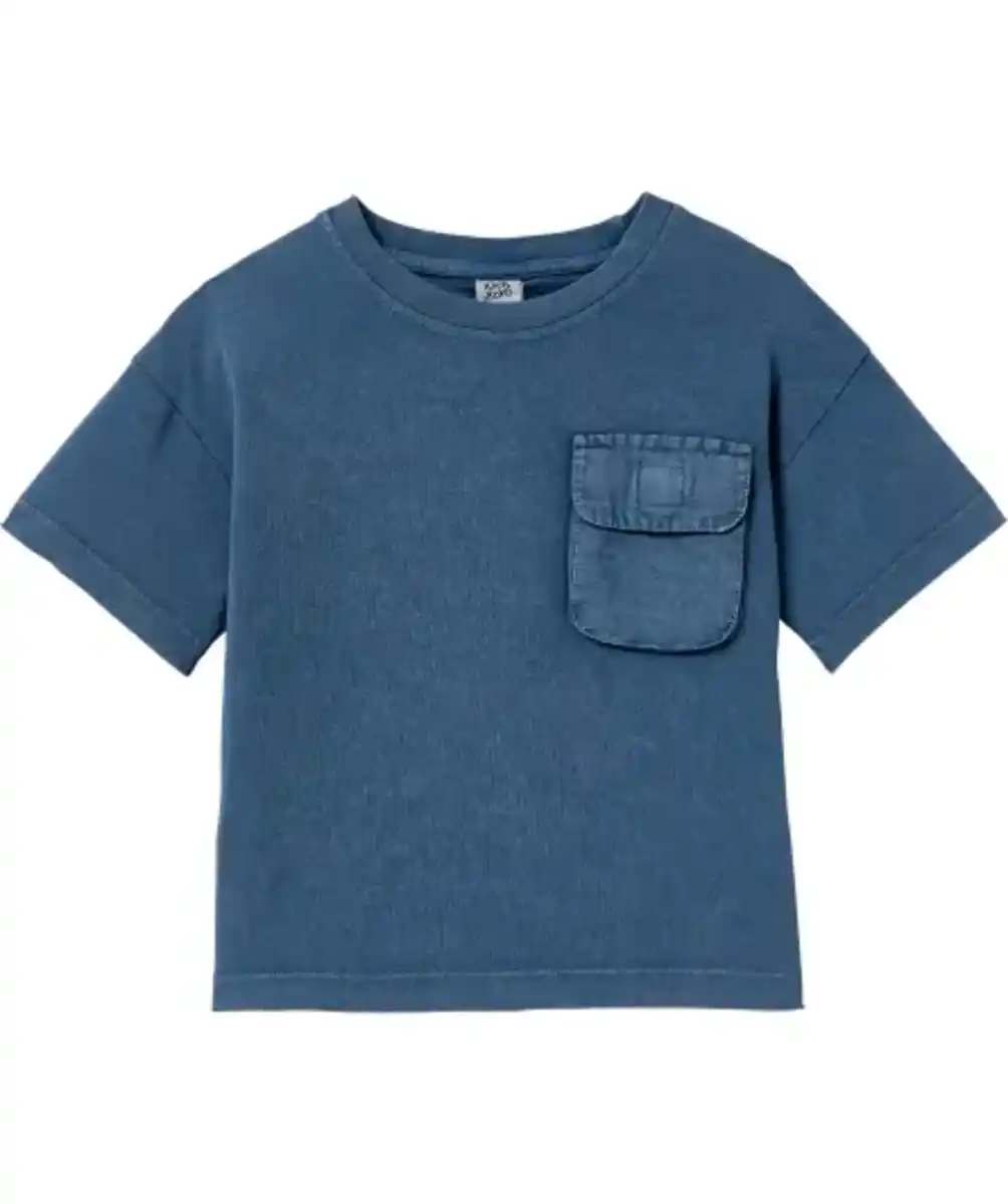 Bild 1 von T-Shirt mit Brusttasche, blau