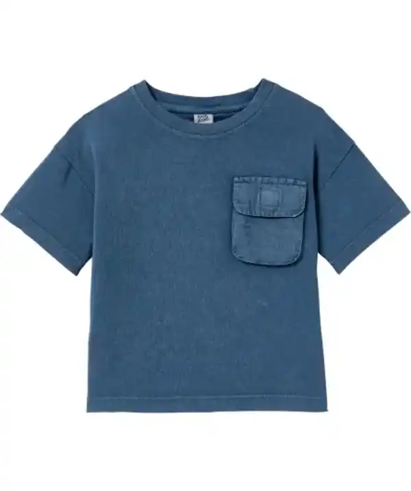 Bild 1 von T-Shirt mit Brusttasche, blau