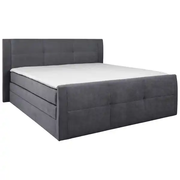 Bild 1 von Boxxx Boxspringbett, Grau, Textil, H3, Höhe ca. 19 cm, 180x200 cm, Topper durchgehend, in verschiedenen Größen erhältlich, Matratze geteilt, Schlafzimmer, Betten, Doppelbetten