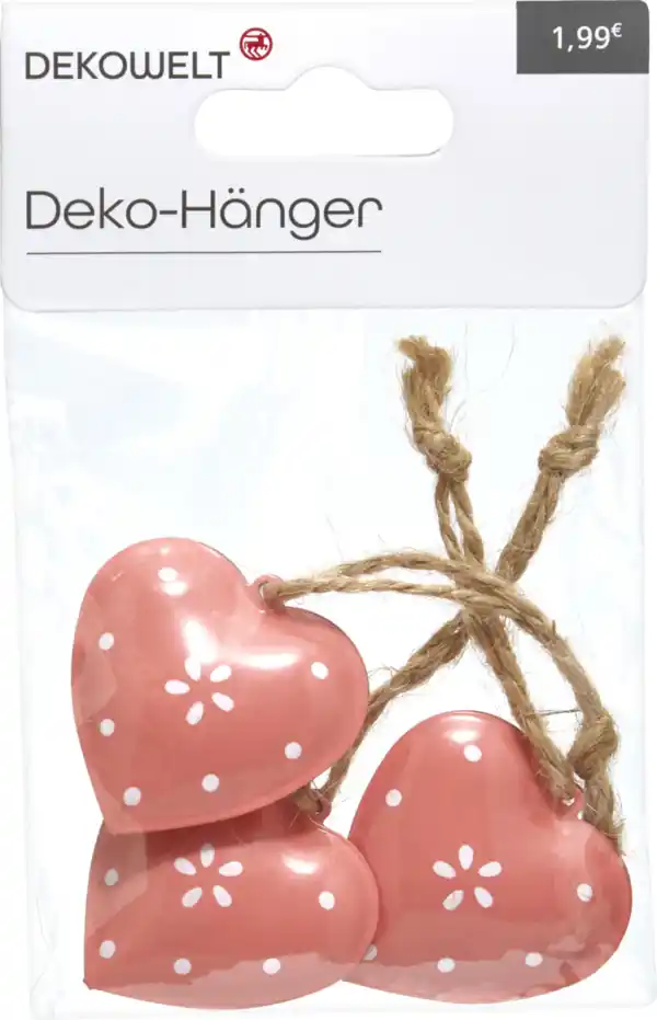 Bild 2 von DEKOWELT Hänger Metal Herzen