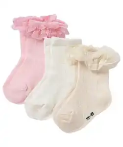 Socken mit Spitze, rosa