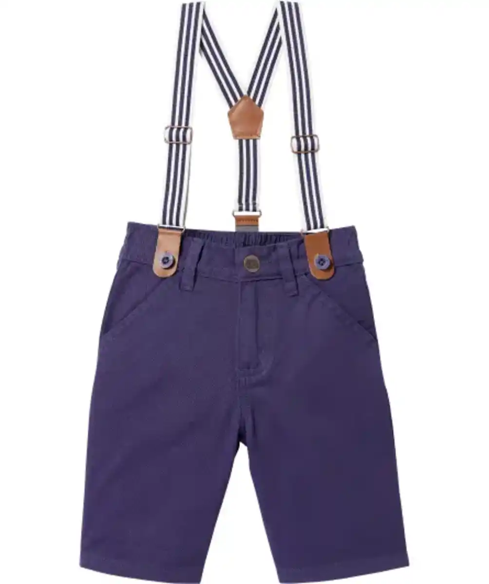 Bild 1 von Shorts mit Hosenträgern, indigo blau