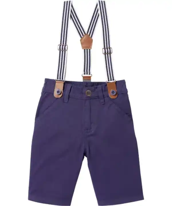 Bild 1 von Shorts mit Hosenträgern, indigo blau