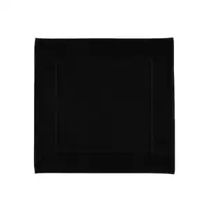 Aquanova Badematte London, Schwarz, Textil, rechteckig, 60x60 cm, für Fußbodenheizung geeignet, rutschfest, Badtextilien, Badematten