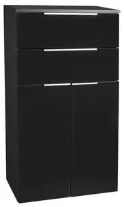 Midischrank 'Kara' , anthrazit, Alufarben