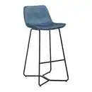 Bild 1 von Barhocker Nery Blau Samt Gepolstert, Blau