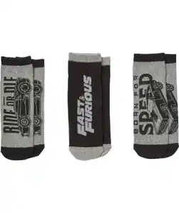 Fast & Furious Lizenz Sneakersocken, grau