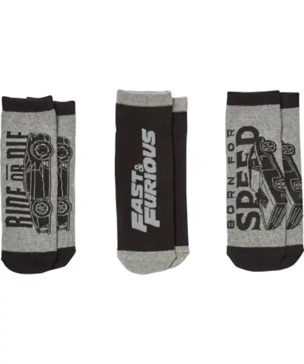 Bild 1 von Fast & Furious Lizenz Sneakersocken, grau