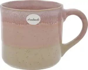IDEENWELT Tasse reactive glaze rosa/grün, 350 ml