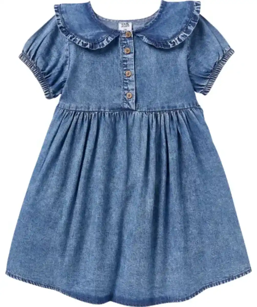 Bild 1 von Jeanskleid mit Bubikragen, jeansblau