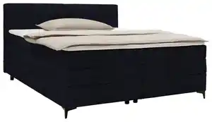 Boxspringbett Bari in Schwarz ca. 180x200cm, Schwarz