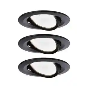 Deckenleuchte Nova max. 6,5 Watt, 3-teilig Deckenlampe, Schwarz