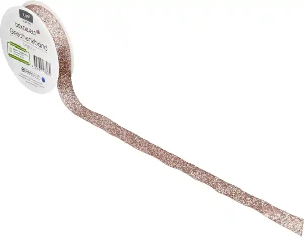 Bild 2 von IDEENWELT Geschenkband Glitzer rosa, 4 m