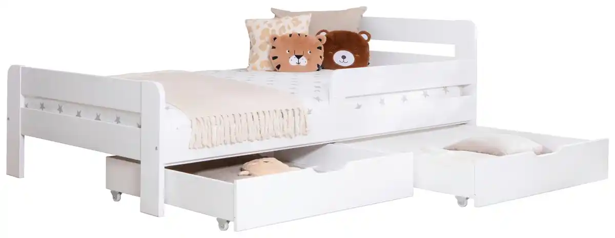 Bild 1 von Bett Bennet mit Schubkasten ca. 120x200 cm Weiß, Weiß