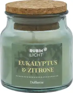 RUBIN LICHT 1-Docht Duftglas Eukalyptus & Zitrone