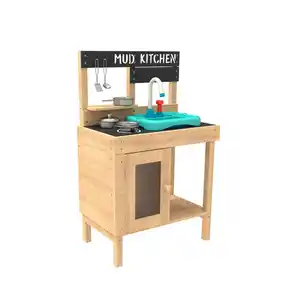 Ambia Garden Matschküche Marienkäfer, Kiefer, Holz, Kiefer, 55x33x88 cm, unisex, Holzgriffe, Spielzeug, Kinderspielzeug, Kinderküchen