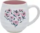Bild 1 von IDEENWELT BAUCHIGE BECHER Blumen/ Streifen 450 ml