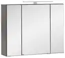 Bild 1 von Spiegelschrank Kopenhagen mit LED 3-türig ca.80x64cm Graphit, Graphitfarben