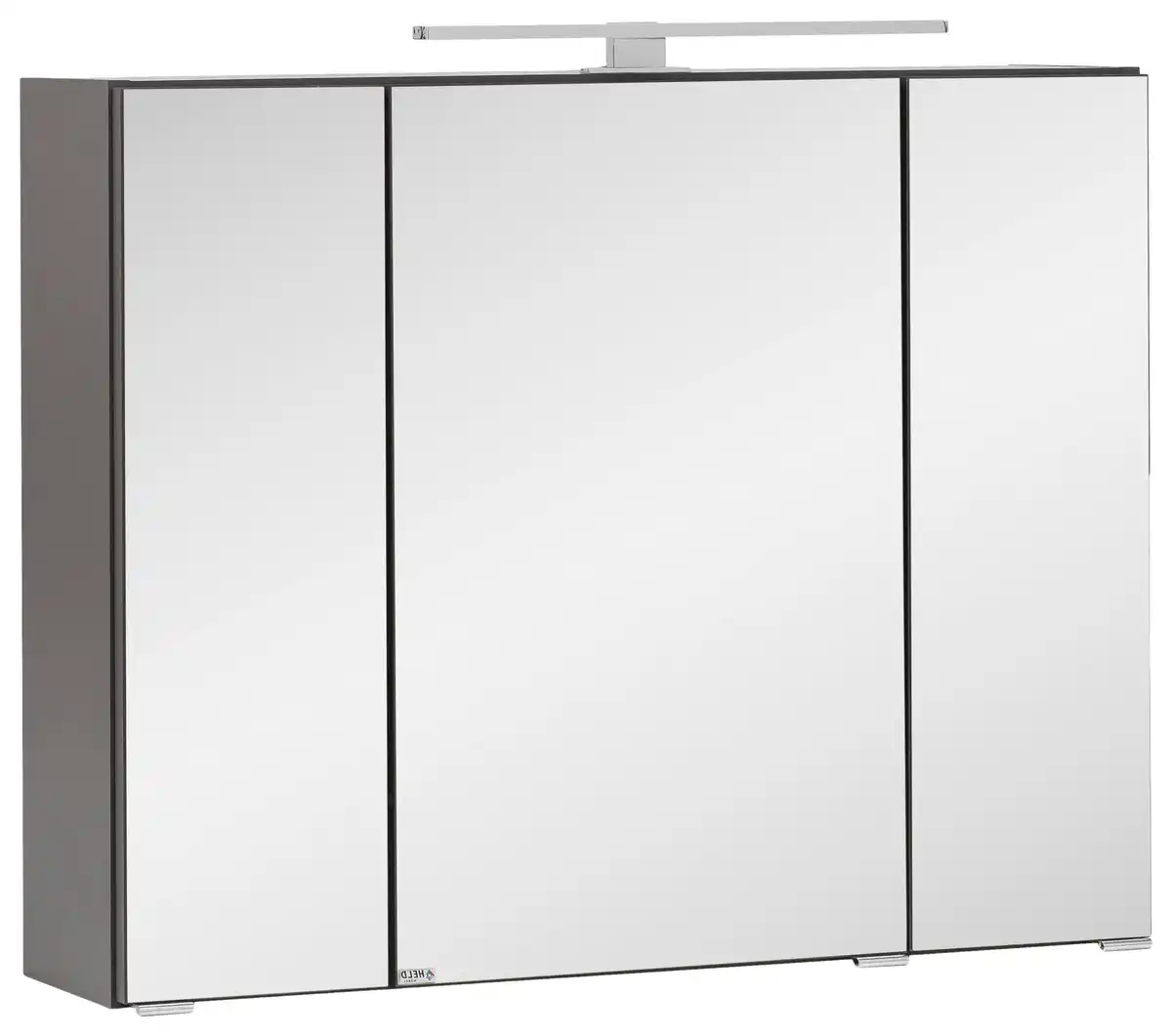 Bild 1 von Spiegelschrank Kopenhagen mit LED 3-türig ca.80x64cm Graphit, Graphitfarben