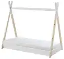 Bild 1 von HAUSBETT Tipi 70x140 cm Weiß, Weiß, Kieferfarben