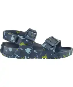 Bedruckte Badesandalen, blau