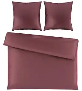Bettwäsche Alex Uni XXL ca. 200x220cm, Beere