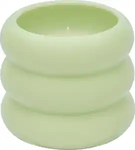 RUBIN LICHT Keramikkerze 3-Ring mint/beige