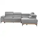 Bild 1 von Novel Ecksofa, Hellgrau, Holz, Textil, Eiche, 5-Sitzer, Ottomane rechts, L-Form, 282x226 cm, Stoffauswahl, seitenverkehrt erhältlich, Wohnzimmer, Sofas & Couches, Wohnlandschaften, Ecksofas