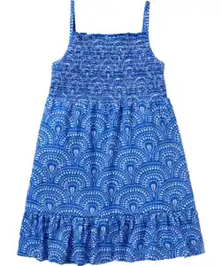 Kleid mit Smok-Effekt, blau