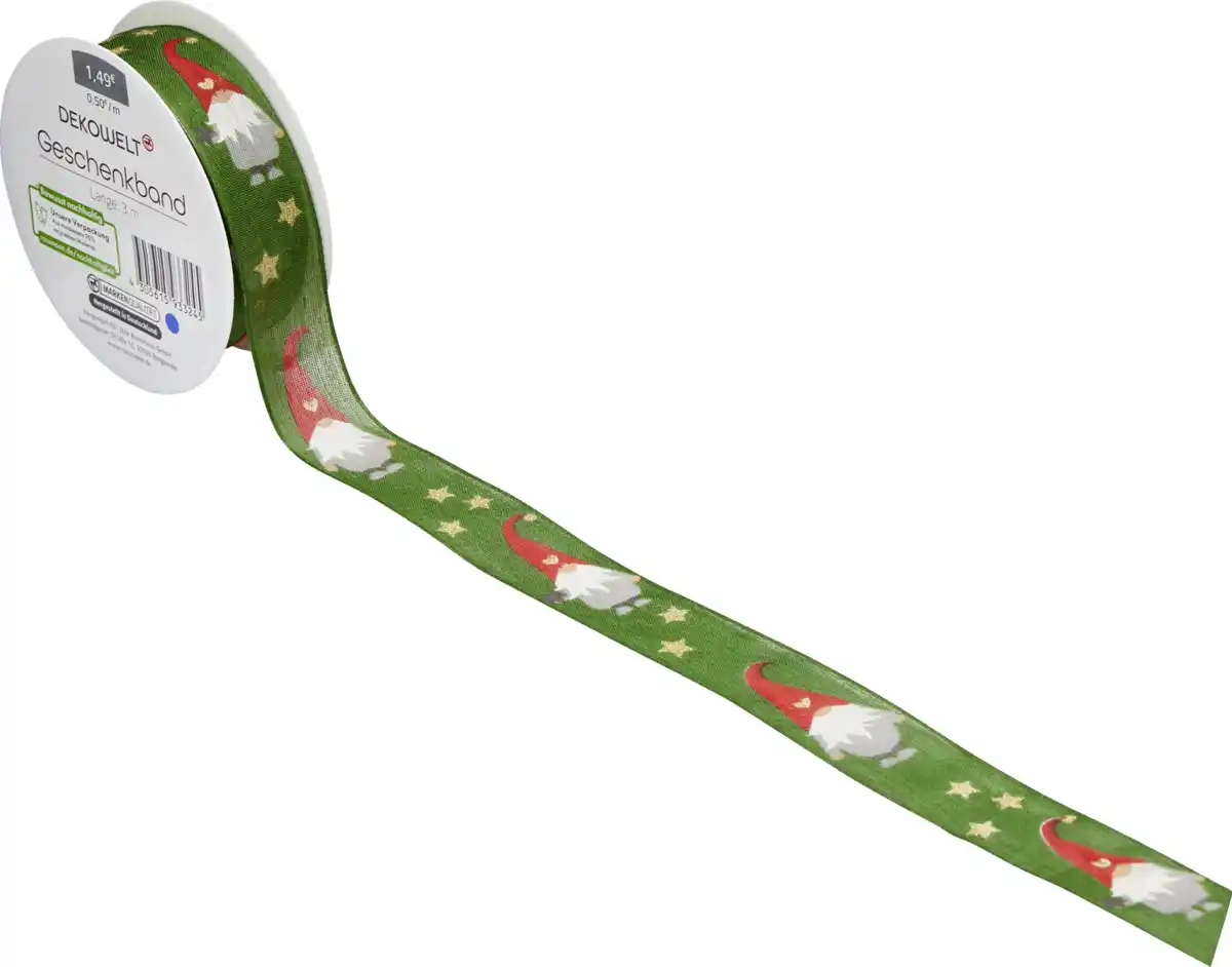 Bild 2 von IDEENWELT Geschenkband Wichtelzwerge, 3 m