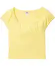 Bild 1 von T-Shirt mit Spitzendetails, gelb