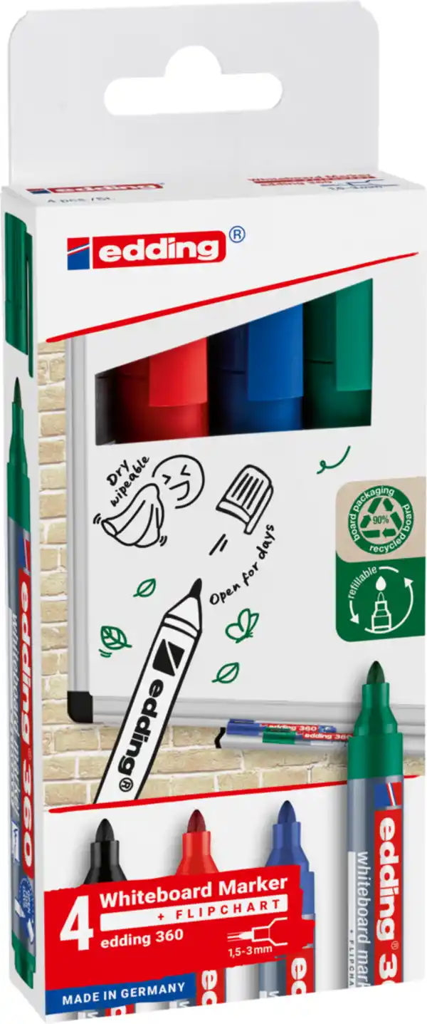 Bild 1 von Edding Whiteboardmarker 4er-Set