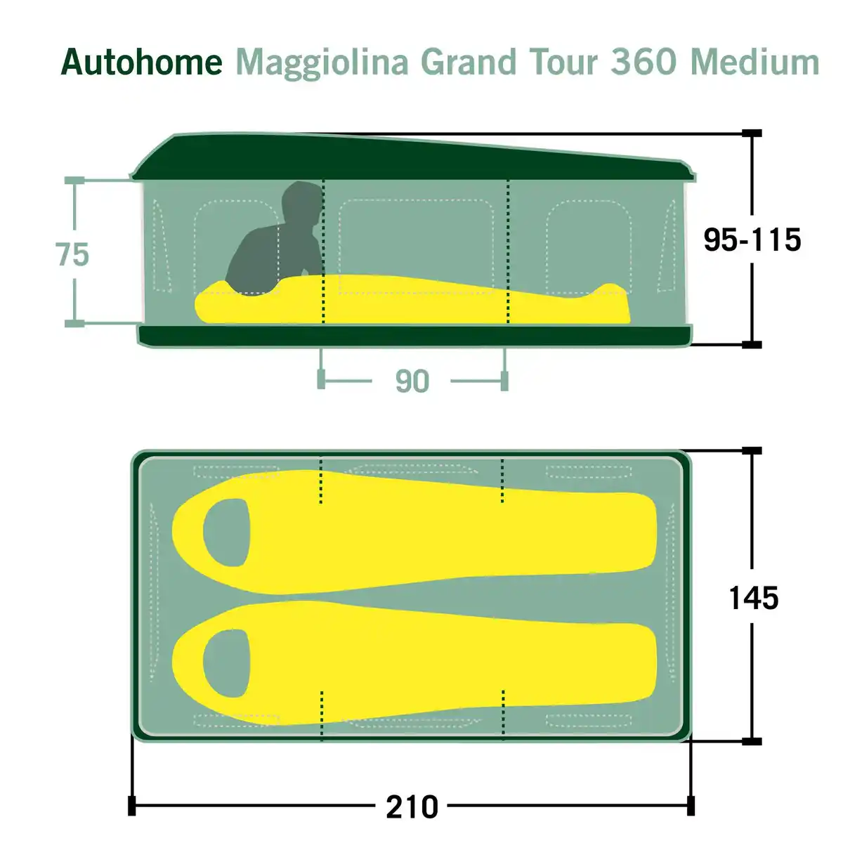 Bild 2 von MAGGIOLINA GRAND TOUR 360 MEDIUM - Dachzelt