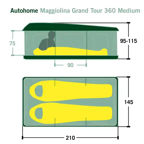 Bild 2 von MAGGIOLINA GRAND TOUR 360 MEDIUM - Dachzelt