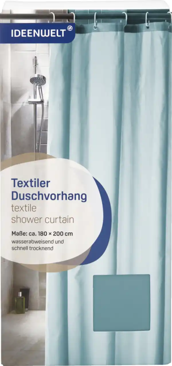 Bild 3 von IDEENWELT Duschvorhang Streifen/Uni sortiert