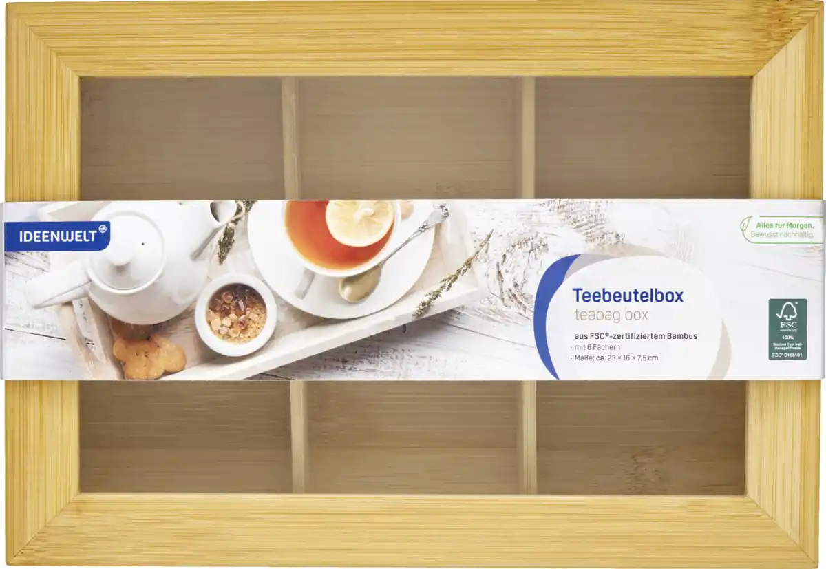 Bild 1 von IDEENWELT Teebeutelbox Bambus Teatime