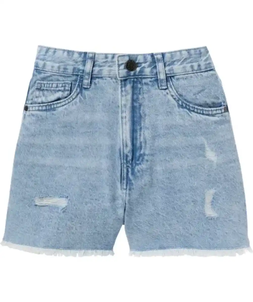 Bild 1 von Shorts mit Häkeltasche, jeansblau hell ausgewaschen