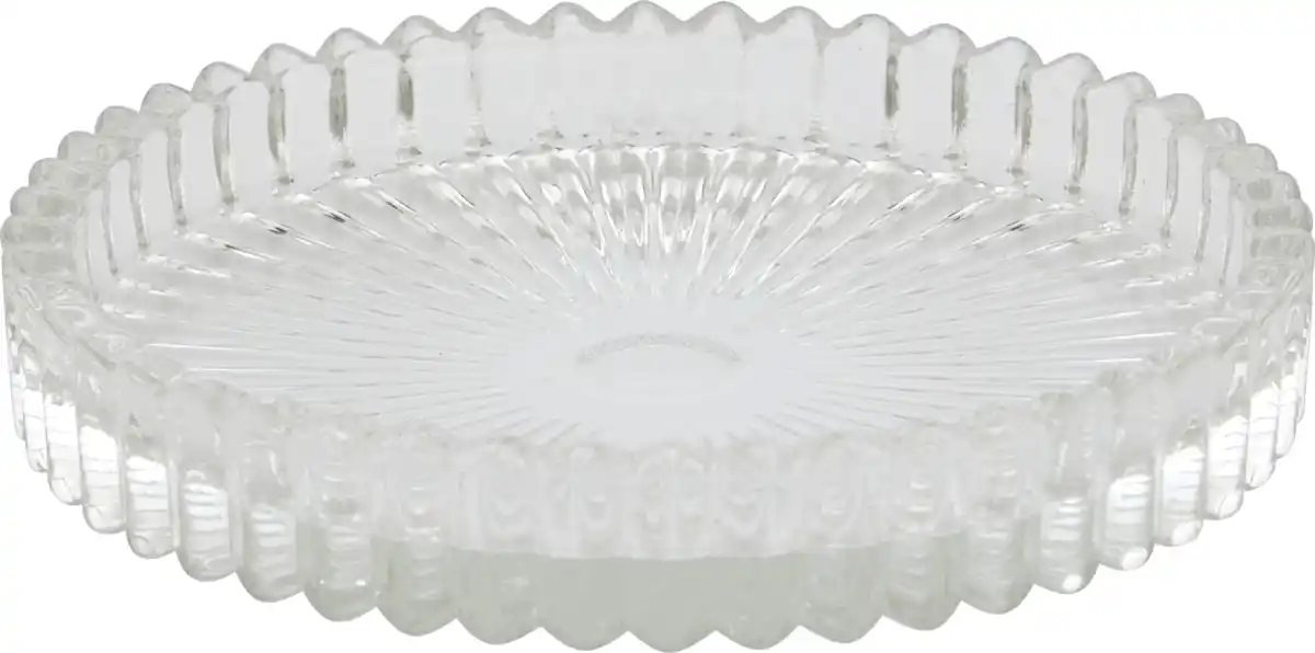 Bild 2 von RUBIN LICHT Kerzenuntersetzer glas geriffelt transpa