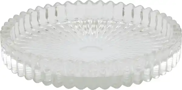 Bild 2 von RUBIN LICHT Kerzenuntersetzer glas geriffelt transpa