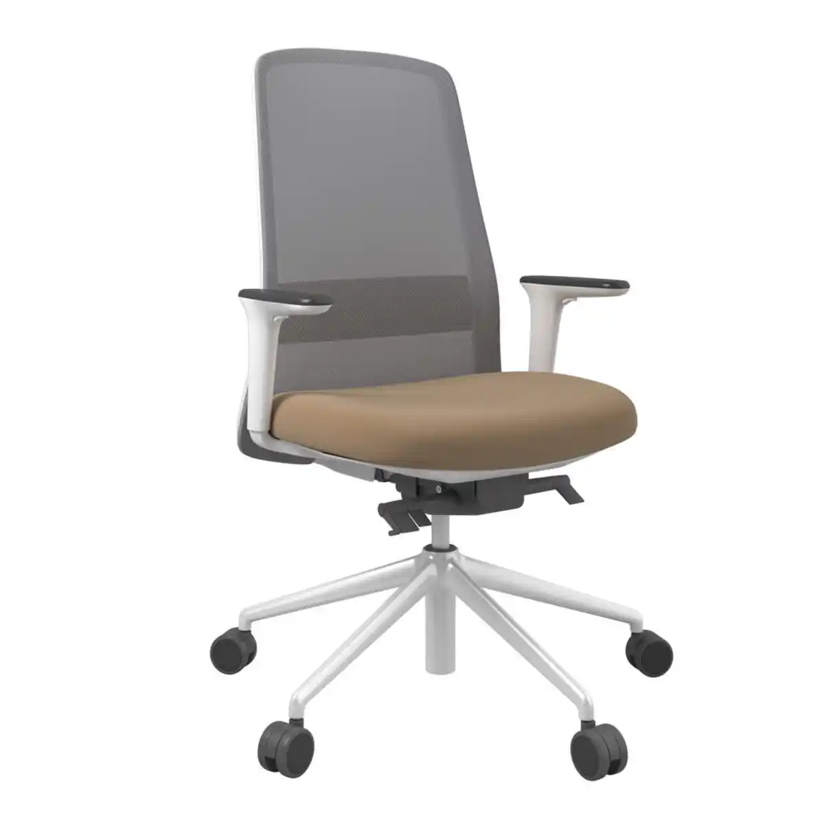 Bild 1 von Xxxl Drehstuhl, Grau, Grün, Weiß, Metall, Kunststoff, Textil, Drehkreuz, 70x103-115x70 cm, Stoffauswahl, Sitzfläche 360° drehbar, Arbeitszimmer, Bürostühle, Drehstühle