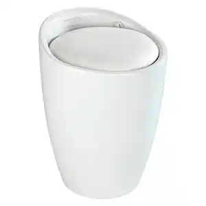 Wenko Wäschetonne, Weiß, Kunststoff, 20 L, 36x50.5x36 cm, Ordnen & Aufbewahren, Wäschekörbe & Tonnen