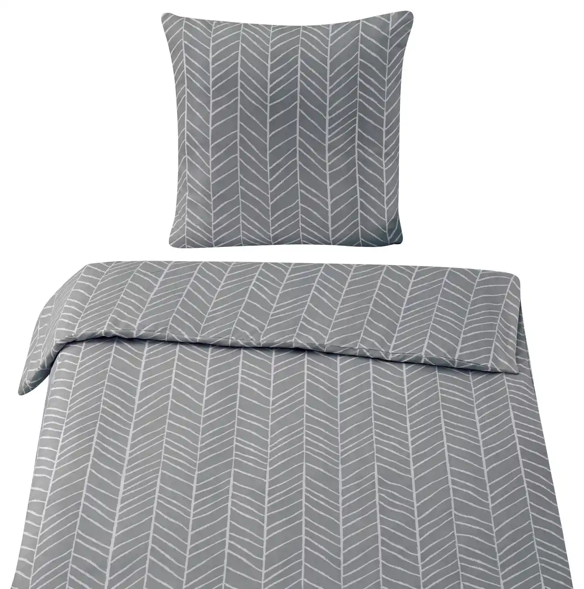 Bild 1 von Bettwäsche Marble in Grau ca. 135x200cm, Grau