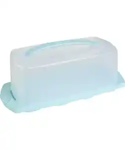 Rechteckige Kuchentransportbox, türkis
