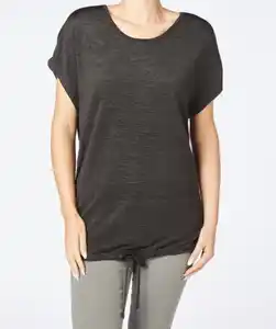 T-Shirt mit Tunnelzug, schwarz