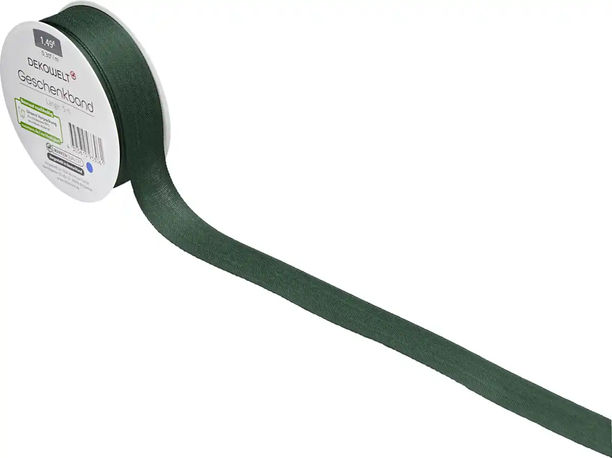 Bild 2 von IDEENWELT Geschenkband matt tannengrün, 5 m