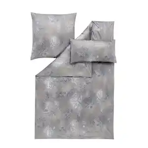 Estella Bettwäsche Svizzera, Grau, Textil, Ornament, 135x200 cm, Oeko-Tex® Standard 100, pflegeleicht, atmungsaktiv, hautfreundlich, Schlaftextilien, Bettwäsche, Bettwäsche, Satin-Bettwäsche