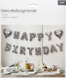 DEKOWELT Happy Birtday ballon