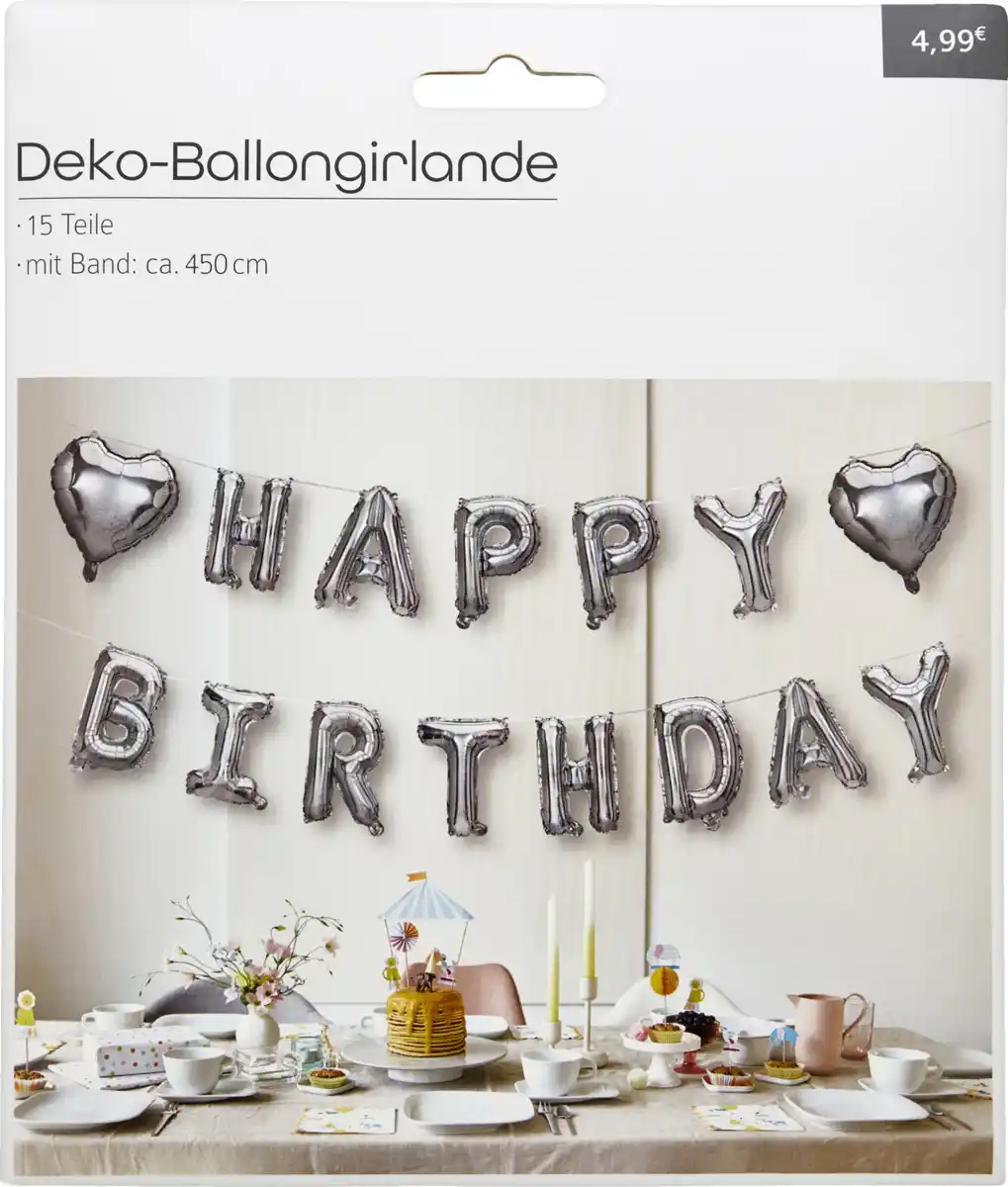 Bild 1 von DEKOWELT Happy Birtday ballon