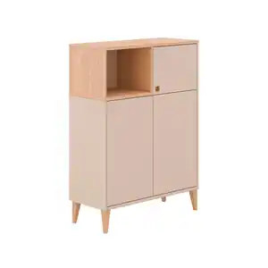 Paidi Highboard Mila & Ben, Buche, Beige, Holzwerkstoff, massiv, 94.8x129.6x40.1 cm, Blauer Engel, Goldenes M, Wohnzimmer, Kommoden & Sideboards, Highboards