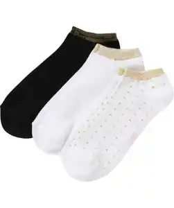 Sneakersocken mit Glitzergarn, schwarz